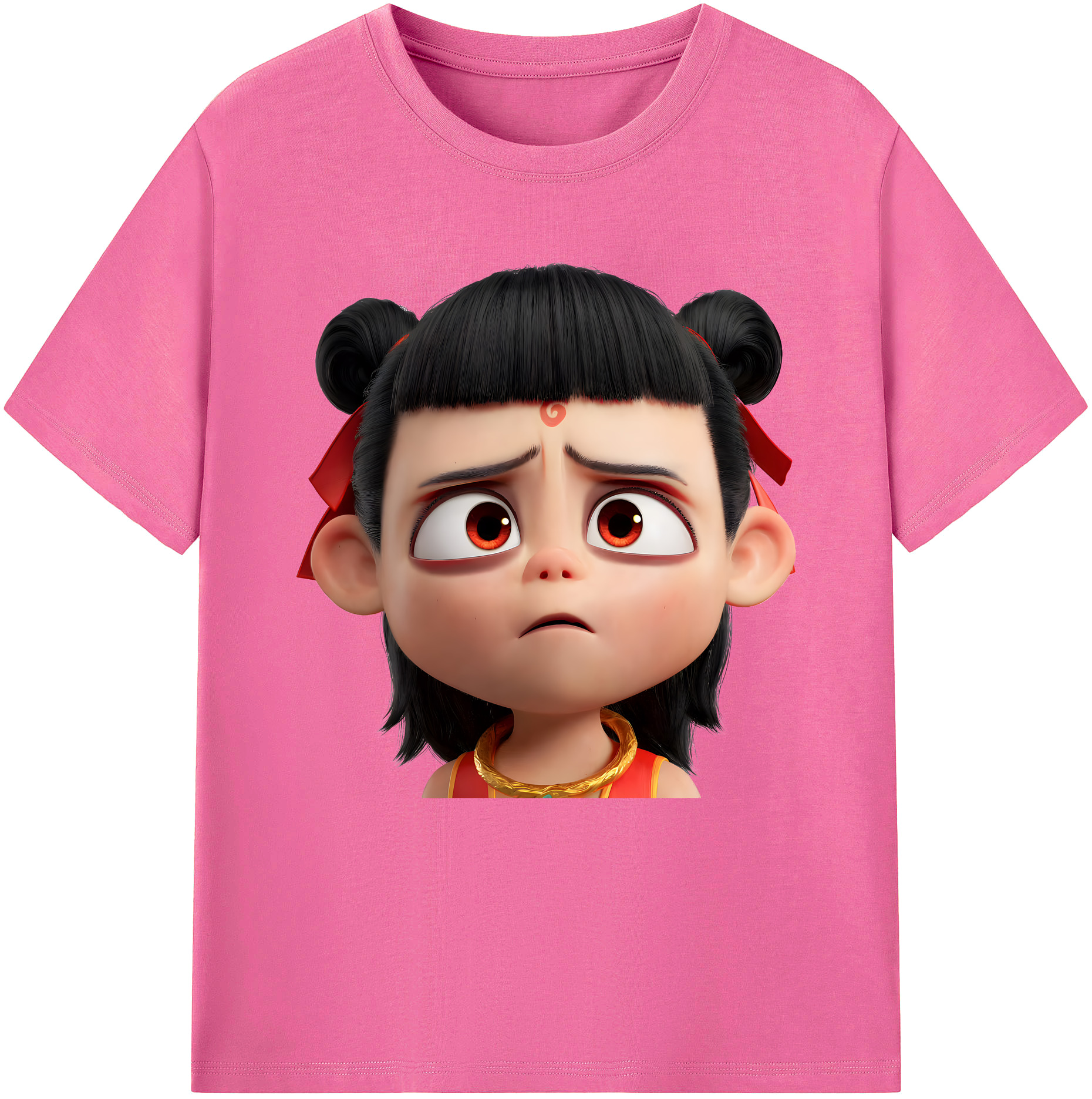 （画像用） Ne Zha 2 ナタ 魔童の大暴れ レディースカジュアルプリントTシャツ（綿100％）